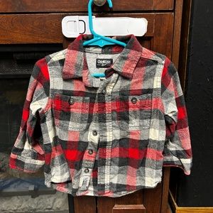 Oshkosh 2T red plaid flannel